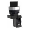 Picture of Complete selector switch, Easy Harmony XA2, plastic, black, 22mm, 2 positions, spring return from right to left, 1NO