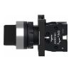 Picture of Complete selector switch, Easy Harmony XA2, plastic, black, 22mm, 2 positions, spring return from right to left, 1NO