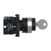 Picture of Complete selector switch, Easy Harmony XA2, plastic, black, 22mm, key 455, 3 positions, key withdrawal in any position, stay put, 2NO