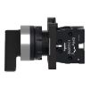 Picture of Complete selector switch, Easy Harmony XA2, plastic, black, 22mm, long handle, 2 positions, stay put, 1NO