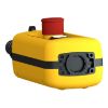 Picture of Pendant control station, Harmony XAC, plastic, yellow, 2 push buttons with 2NO+1NC, 1 emergency stop NC