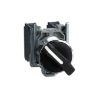 Picture of Selector switch, Harmony XB4, metal, black, 22mm, 2 positions, stay put, 1NO+1NC