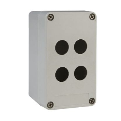 Picture of Empty control station without hinges, Harmony XAP, XB2 SL, plastic, grey, 4 cut outs, 22mm