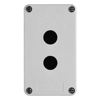 Picture of Empty control station without hinges, Harmony XAP, XB2 SL, plastic, grey, 2 cut outs, 22mm