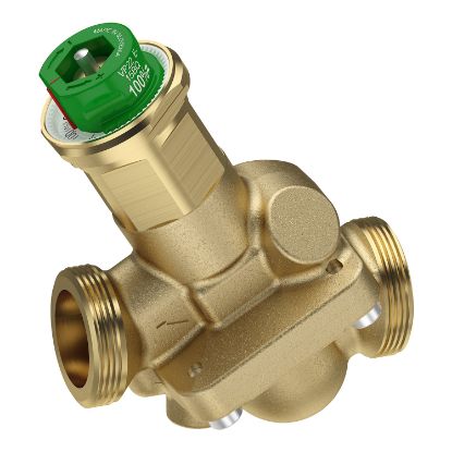 Picture of SpaceLogic VP228E PIBCV (PICV), 2-Way, PN16, DN15, G3/4 Ext. Thread, Std. Flow: 0.09…0.45 m³/h (…0.13 l/s), No PT plugs.