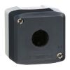 Picture of Empty control station, Harmony XALD, XALK, plastic, dark grey lid, light grey base, 1 cut out 22mm, UL CSA certified