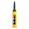 Picture of Pendant control station, Harmony XAC, plastic, yellow, 4 push buttons with 1NO, 1 emergency stop NC