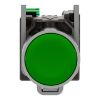 Picture of Harmony XB5R, Wireless and batteryless transmitter, push button, metal, green, 22mm, spring return