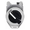 Picture of Selector switch flush mounted, Harmony XB4, metal, black, 30mm, 2 positions, stay put, 1NO