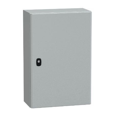 Picture of Spacial, Wall mounted steel enclosure, Spacial S3D, plain door, with mounting plate, 600x400x200mm, IP66, IK10