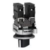 Picture of Selector switch flush mounted, Harmony XB4, metal, black, 30mm, 2 positions, stay put, 1NO+1NC
