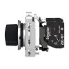 Picture of Selector switch flush mounted, Harmony XB4, metal, black, 30mm, 2 positions, stay put, 1NO+1NC