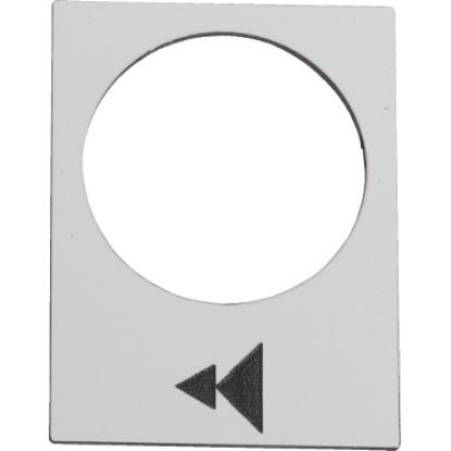 Picture of Marked legend, Harmony XAC, legend, 30x40mm, white, raise or right, slow, fast