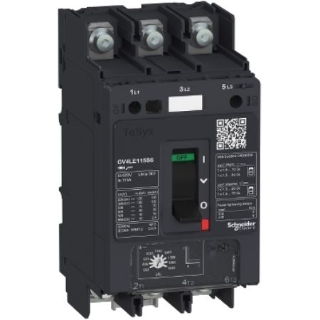 Picture of TeSys Deca, Motor circuit breaker, TeSys GV4, 3P, 25A, Icu 50kA, magnetic, lugs terminals
