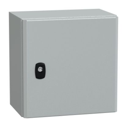 Picture of Spacial, Wall mounted steel enclosure, Spacial S3D, plain door, with mounting plate, 300x300x200mm, IP66, IK10