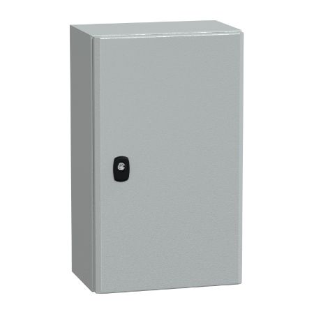 Picture of Spacial, Wall mounted steel enclosure, Spacial S3D, plain door, with mounting plate, 500x300x200mm, IP66, IK10