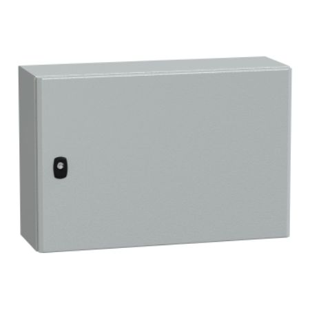 Picture of Spacial, Wall mounted steel enclosure, Spacial S3D, plain door, with mounting plate, 400x600x200mm, IP66, IK10
