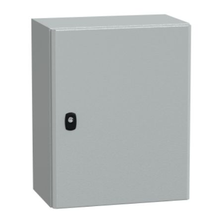 Picture of Spacial, Wall mounted steel enclosure, Spacial S3D, plain door, with mounting plate, 500x400x250mm, IP66, IK10