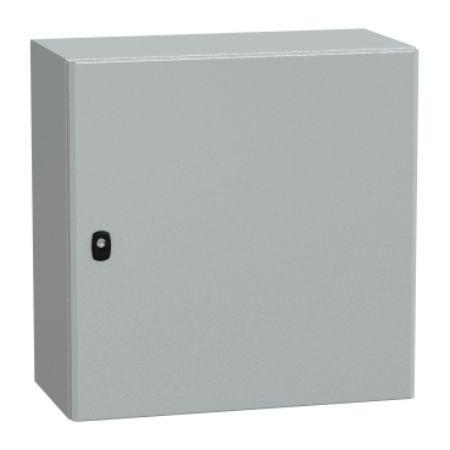 Picture of Spacial, Wall mounted steel enclosure, Spacial S3D, plain door, with mounting plate, 600x600x300mm, IP66, IK10