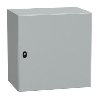 Picture of Spacial, Wall mounted steel enclosure, Spacial S3D, plain door, with mounting plate, 600x600x400mm, IP66, IK10