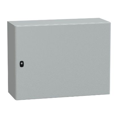 Picture of Spacial, Wall mounted steel enclosure, Spacial S3D, plain door, with mounting plate, 600x800x300mm, IP66, IK10