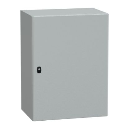 Picture of Spacial, Wall mounted steel enclosure, Spacial S3D, plain door, with mounting plate, 800x600x400mm, IP66, IK10