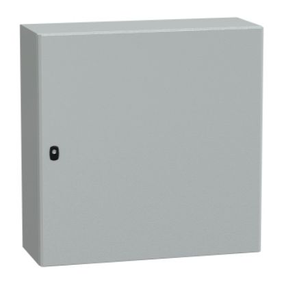 Picture of Spacial, Wall mounted steel enclosure, Spacial S3D, plain door, with mounting plate, 800x800x300mm, IP66, IK10