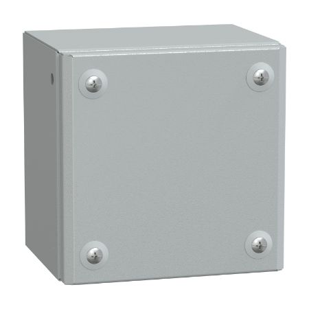 Picture of Spacial, Metal industrial box plain door H150xW150xD120 IP66 IK10 RAL 7035