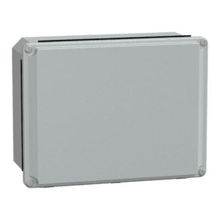 Picture of Metal industrial box - low plain cover - H206xW156xD83 - IP55 - grey RAL 7035
