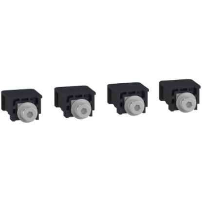 Picture of Compression lugs and busbar connectors, ComPacT NSXm, captive nuts and M6 screws, 160A max, set of 4 parts