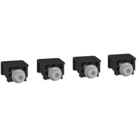 Picture of Compression lugs and busbar connectors, ComPacT NSXm, captive nuts and M6 screws, 160A max, set of 4 parts