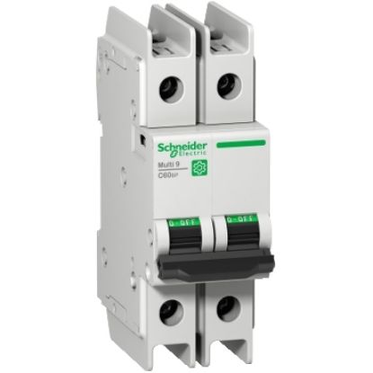 Picture of Miniature circuit breaker (MCB), Multi9 C60BP, 2P, 1A, D curve, 10kA (UL489), 10kA (IEC/EN 60947-2)