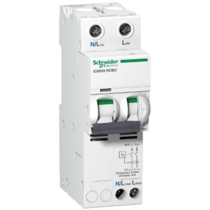 Picture of Acti9, Residual current breaker with overcurrent protection (RCBO), Acti9 iC60H2 RCBO, 2P, 32A, 30mA, A type, 10000A