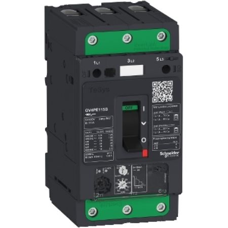 Picture of TeSys Deca, Motor circuit breaker, TeSys GV4, 3P, 25A, Icu 100kA, thermal magnetic, Everlink terminals