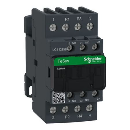 Picture of Contactor, TeSys Deca, 4P(2NO+2NC), AC-1, <=440V, 40A, 240V AC 50/60Hz coil, screw clamp terminal
