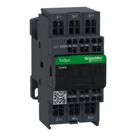 Picture of Contactor, TeSys Deca, 3P(3NO), AC-3/AC-3e, <=440V, 9A, 240V AC 50/60Hz coil, spring terminals