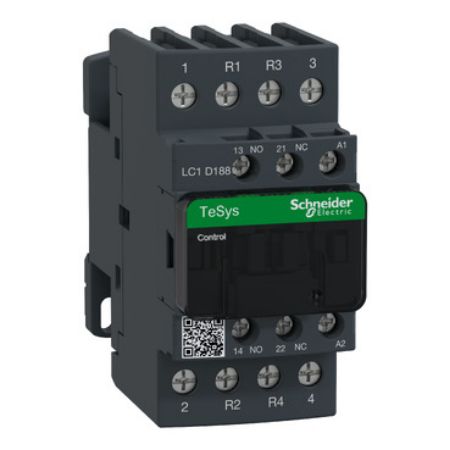 Picture of Contactor, TeSys Deca, 4P(2NO+2NC), AC-1, <=440V, 32A, 240V AC 50/60Hz coil, screw clamp terminal