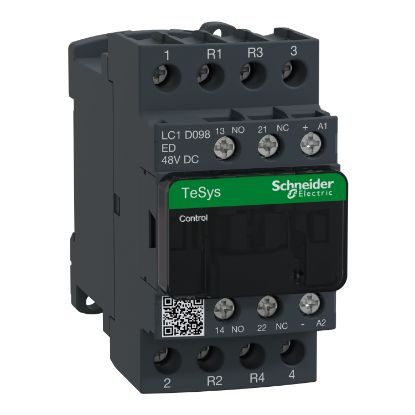 Picture of Contactor, TeSys Deca, 4P(2NO+2NC),AC-1, <=440V, 20A,48V DC coil, screw clamp terminal
