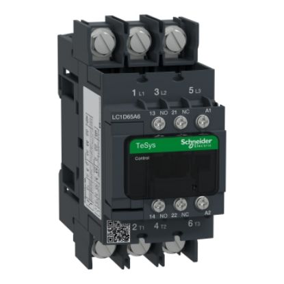 Picture of Contactor, TeSys Deca, 3P(3 NO), AC-3/AC-3e, <=400V, 65A, 440V AC 50/60Hz coil, lugs-ring terminals