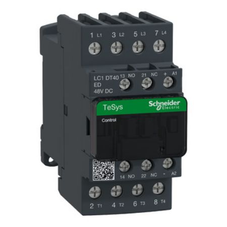 Picture of TeSys; TeSys Deca, Contactor, 4P(4 NO), AC-1, 0 to 440V, 40A, 48VDC standard coil