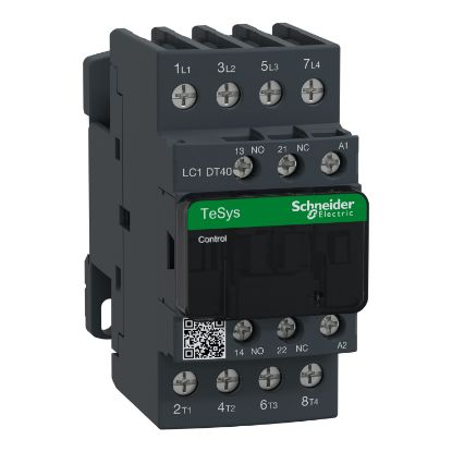 Picture of TeSys; TeSys Deca, Contactor, 4P(4 NO), AC-1, <= 440V, 40A, 24V AC 50/60Hz coil, screw terminal