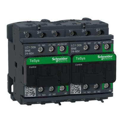 Picture of TeSys; TeSys Deca, Reversing contactor, 3P(3 NO), AC-3, 0 to 440V, 9A, 24 to 60VAC/DC coil