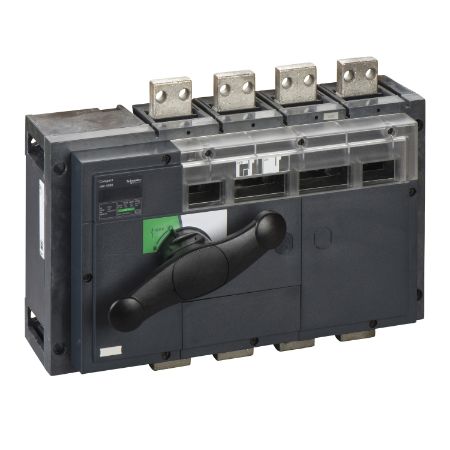 Picture of switch disconnector, Compact INV1000, visible break, 1000A, standard version with black rotary handle, 4 poles