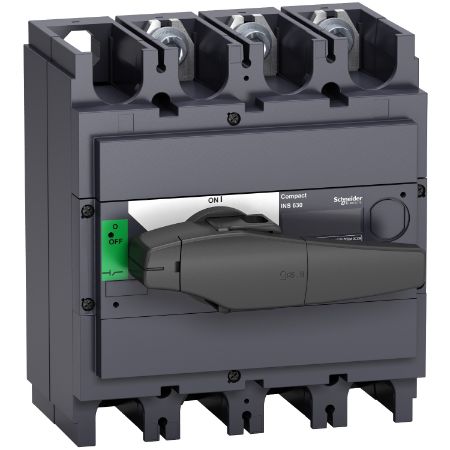 Picture of switch disconnector, Compact INS500, 500A, standard version with black rotary handle, 3 poles