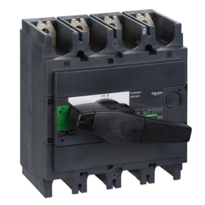 Picture of switch disconnector, Compact INS630, 630A, standard version with black rotary handle, 4 poles