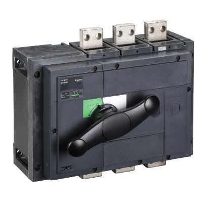 Picture of switch disconnector, Compact INS1250, 1250A, standard version with black rotary handle, 3 poles