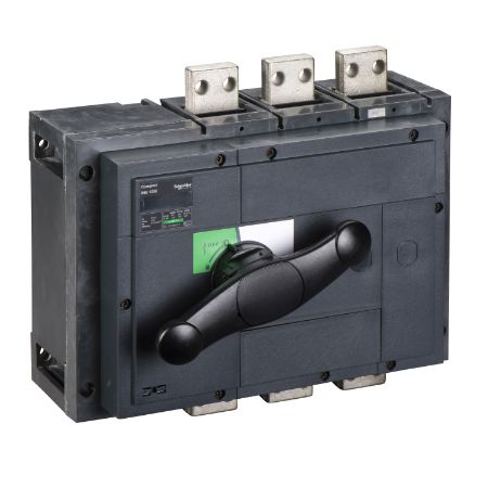 Picture of switch disconnector, Compact INS1250, 1250A, standard version with black rotary handle, 3 poles