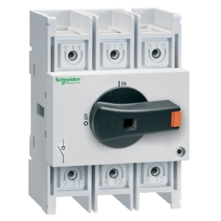 Picture of Disconnect switch, TeSys VLS, body switch, 125A, 60HP at 480VAC, UL98, three phase, 50kA SCCR, size 2,  DIN rail mount