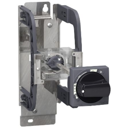 Picture of Mounting bracket kit, TeSys Ultra, IP54, black, with trip indication, with extended rotary handle, for LUB