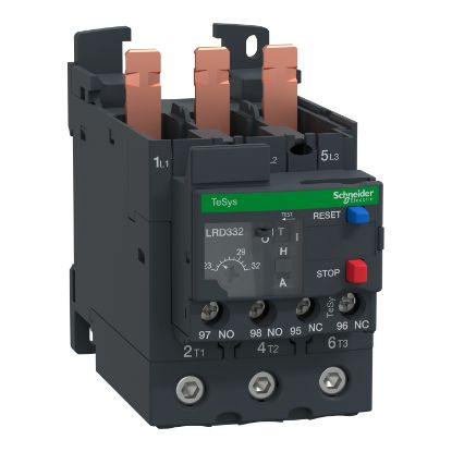 Picture of Thermal overload relay, TeSys Deca, 690VAC, 23 to 32A, 1NO+1NC, class 10A, for D40Aâ€¦D65A, for unbalanced loads